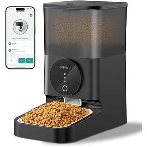 Automatic Cat Feeder, 4L Large Capacity Food Storage Dual Power Timed Smart Dog Feederfor Dry Food Indoor Outdoor Automatic Pet Feeder