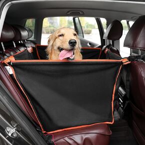 Pecute Back Seat Extender for Dogs, Dog Car Seat for Small/Medium Dogs Waterproof Fabric with Breathable Mesh, Dog Hammock for Car Back Seat, Dog Carrier Dog Car Seat Cover for Car SUV Truck