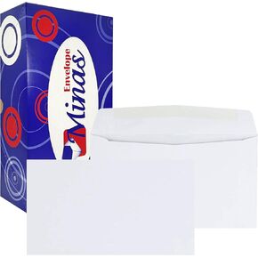 Minas Envelope # 6 3/4 Business Envelope, 3 5/8" x 6 1/2", Tinted, Premium 24lb. White, Gum Flap (500 Envelopes.) in Saudi Arabia