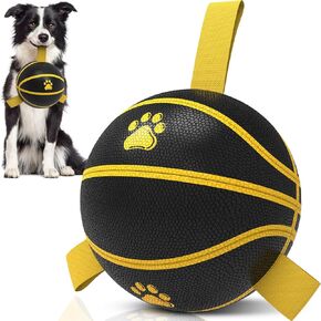 Dog Football Dog Toys - Durable Dog Balls Superbowl Football Party Decorations Favor, Outdoor Dog Toys, Summer Dog Water Toy, Herding Ball, Puppy Dog Birthday Gifts, Blue Gray (8 Inch)