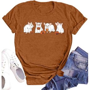 Pig Shirts for Women Berkshire Pig Tshirt Funny Animal Floral Graphic Tees for Pig Lovers Farm Tops