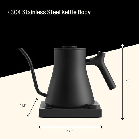 Fellow Stagg EKG Pro Studio Electric Gooseneck Kettle - Pour-Over Coffee and Tea Pot, Stainless Steel, Quick Heating, Matte Black with Walnut Wood Handle, 0.9 Liter in Saudi Arabia