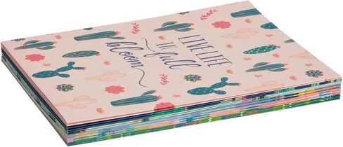 Paper Junkie 12-Pack Inspirational 2 Pocket Folders with Pink Marble Design Print, 6 Decorative Rose Gold Motivational Designs for School, Home, and Office, Women and Girls (9x12 in) in Saudi Arabia