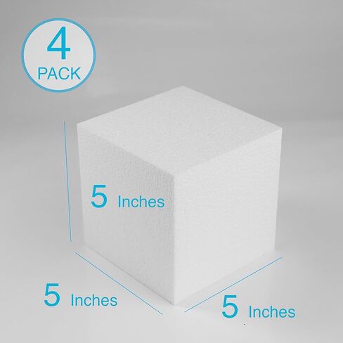 Silverlake Craft Foam Block - 6 Pack of 6x6x6 EPS Polystyrene Cubes for Crafting, Modeling, Art Projects and Floral Arrangements - Sculpting Block for DIY School & Home Art Projects in Kuwait