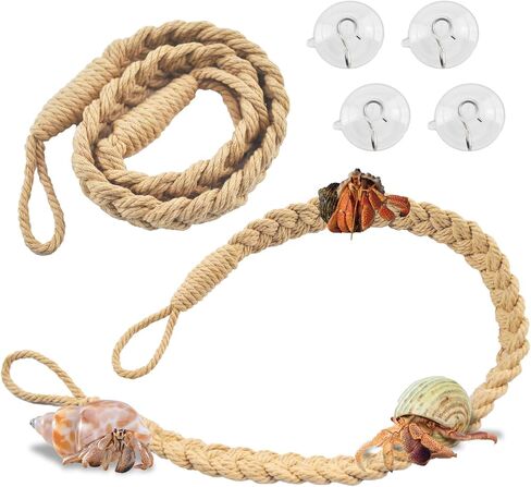 2PCS Hermit Crab Climbing Toys,Hermit Crab Rope Ladder Decor Reptile Hanging Vines Toys Hermit Crab Supplies Reptiles Habitat Tank Terrarium Accessories for Lizard Leopard Gecko Tree Frog(Blue) in Kuwait