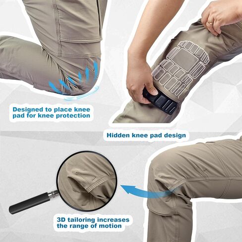POWERTHREE Men's 4 Way Stretch Outdoor Cargo Pants All Season with Multi Pocket Work Pant for Work Utility M919 in Saudi Arabia
