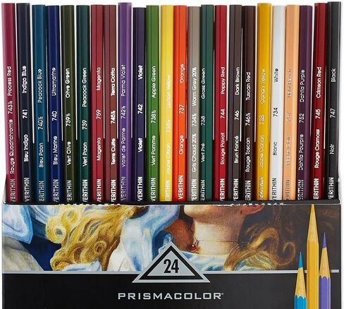 Prismacolor 2476 Verithin Coloured Pencils, Assorted Colours, 12-Count in Kuwait