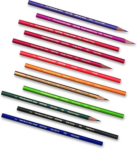 Prismacolor 2476 Verithin Coloured Pencils, Assorted Colours, 12-Count in Kuwait