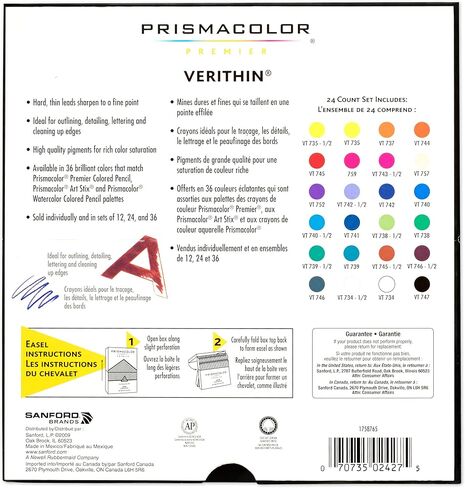Prismacolor 2476 Verithin Coloured Pencils, Assorted Colours, 12-Count in Kuwait