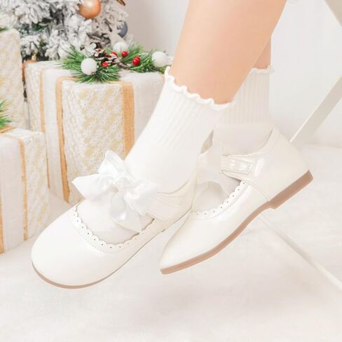 ISINSER Toddler Girls Classic Oxford Shoes Princess Dress Mary Jane Party Bowknot Flats School Uniform Shoes in Kuwait