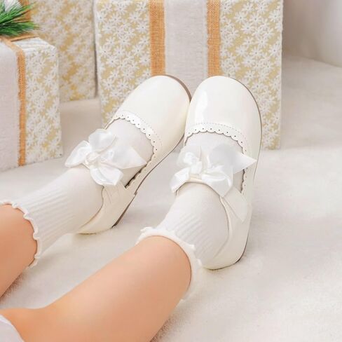 ISINSER Toddler Girls Classic Oxford Shoes Princess Dress Mary Jane Party Bowknot Flats School Uniform Shoes in Kuwait