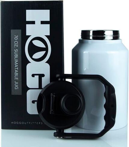 Hogg 100oz Sublimatable White Coated Jug. DIY, Customizable, Add Logo, Vinyl, Alcohol Ink, Or Glitter & Epoxy To Any Cup. Double Wall Insulated Sublimation Tumblers in Kuwait