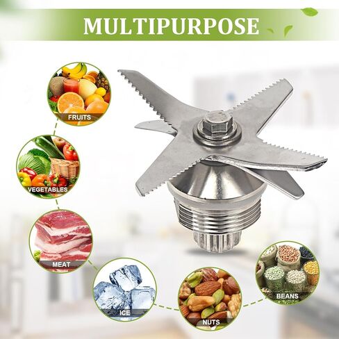 Blender Blade Replacement Part for Vitamix, Stainless Steel Blender Wet Blade Assembly Compatible with Vitamix 5200 Series 32oz and 64oz Mixer Containers Accessories Kitchen in Saudi Arabia
