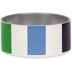 Kate Spade New York Dog Dish for Food and Water, Stainless Steel Bowl with Non-Slip Base, 2 Cup (16oz) Capacity, Small & Medium Pet Food Bowl or Water Dish for Dogs, (Navy Daisy Gingham) in Saudi Arabia