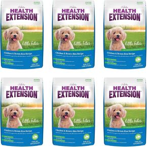 Health Extension Little bites Weight Control Dry Dog Food, Grain-free, Natural Food for Overweight Adult Dogs with added Vitamins & Mineral, Include Lite Chicken & Brown Rice Recipe (4 lbs)
