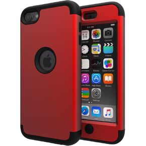 iPod Touch 7/ Touch 6 Case,SLMY(TM) Heavy Duty High Impact Armor Case Cover Protective Case for Apple iPod Touch 5/6/7th Generation Black/Black