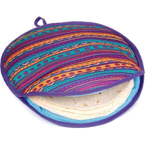 Tortilla Warmer 12 Inch Insulated Cloth Food Warmer - Microwavable Fabric Pouch to Keep Tortillas Soft and Warm for up to 1 Hour - Tortilla Heater Microwave Tortilla Warmer Pouch