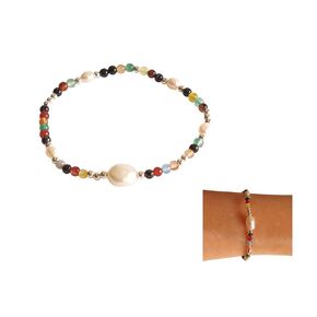925 Sterling Silver Pearl Stretch Bracelet for women, Length 6.75 inches/17CM - Small Dainty Fresh Water Pearls Bracelet | Handmade by MiYa Jewelry creations