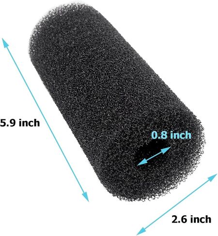 3 Pack 5.9″ Sponge Replacement Pre-Filter Foam Filtration Kit for Pond Aquarium Fish Tank, 0.8" Hole in Saudi Arabia