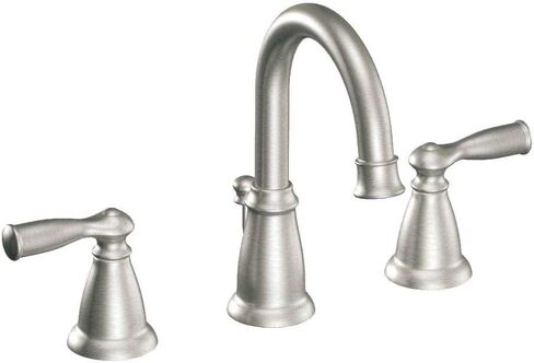 Moen WS84924 Banbury Two-Handle High Arc Bathroom Faucet, No Size, Chrome in Saudi Arabia