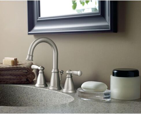 Moen WS84924 Banbury Two-Handle High Arc Bathroom Faucet, No Size, Chrome in Saudi Arabia