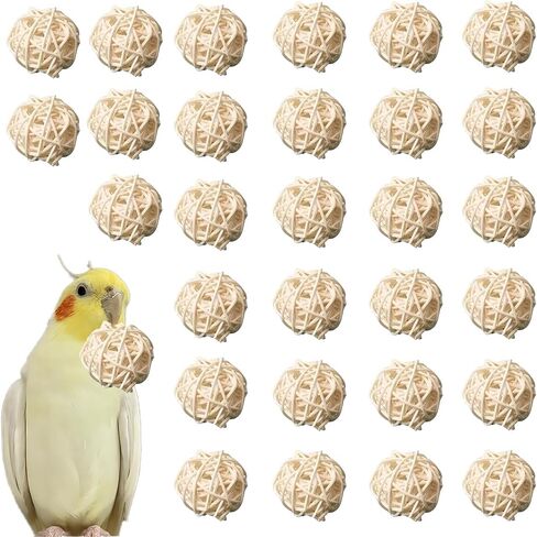 HANZE Rattan Balls,Sepak Takraw, Vine Ball, Parrot Chew Toy and Stimulation Ball Set, 12 Pieces in Saudi Arabia