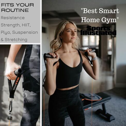 MAXPRO Fitness: Cable Home Gym | As Seen on Shark Tank | Versatile, Portable, Bluetooth Connected | Strength, HIIT, Cardio, Plyometric, Powerful 5-300lbs Resistance in Kuwait