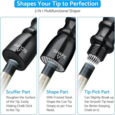 مجموعة أدوات تشكيل البلياردو الاحترافية من eSynic 3 في 1، مجموعة أدوات تشكيل البلياردو من الفولاذ المقاوم للصدأ، ملحقات أدوات البلياردو، أدوات تشكيل، أداة تشكيل، مهوية (أحمر) in Kuwait
