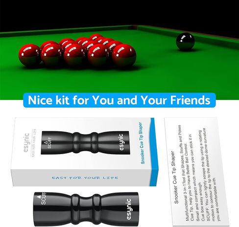 مجموعة أدوات تشكيل البلياردو الاحترافية من eSynic 3 في 1، مجموعة أدوات تشكيل البلياردو من الفولاذ المقاوم للصدأ، ملحقات أدوات البلياردو، أدوات تشكيل، أداة تشكيل، مهوية (أحمر) in Kuwait