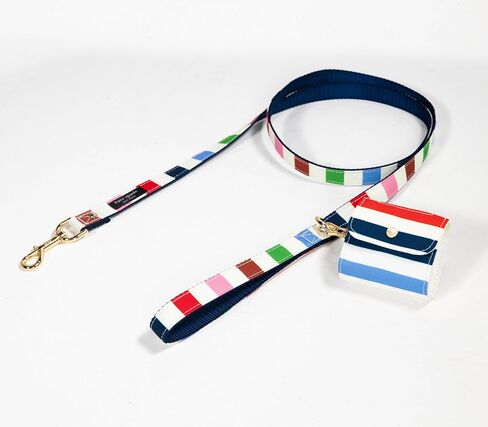 Kate Spade New York 4.5ft Dog Leash, Heavy Duty Leash for Female or Male Dogs, Cute Pet Leash with Gold Metal Hardware, Long Dog Lead for Small and Medium Breeds (Navy Gingham) in Saudi Arabia