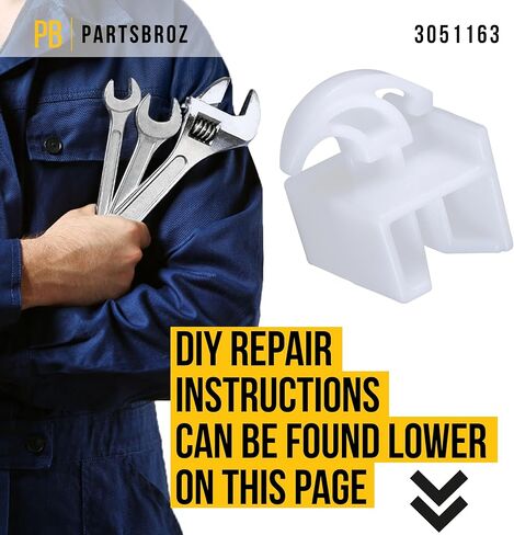 درج منزلق من PartsBroz 3051162 - متوافق مع مجموعة فريجيدير تابان كينمور جيبسون وفرن الميكروويف - يستبدل AP2121517 08067766 3012698 3051361 3131687 8067766 بديل فائق التحمل in Kuwait