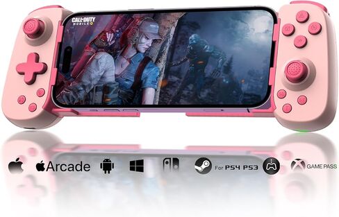 Joso Wireless Phone Controller for iPhone/Android, Mobile Game Controller with Hall Joystick Suitable for Xbox Cloud Gaming, PS Remote Play, Steam Link, Call of Duty & More - Gray in Kuwait