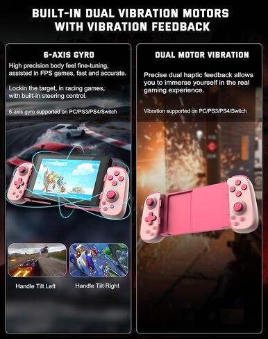 Joso Wireless Phone Controller for iPhone/Android, Mobile Game Controller with Hall Joystick Suitable for Xbox Cloud Gaming, PS Remote Play, Steam Link, Call of Duty & More - Gray in Kuwait