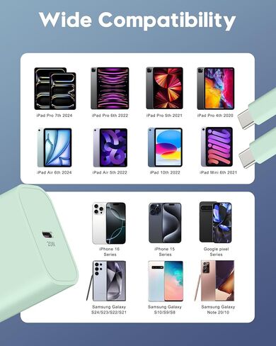 iPhone 17e/17/16e/16 Charger Fast Charging, 2 Pack 20W USB C Charger Block in Kuwait