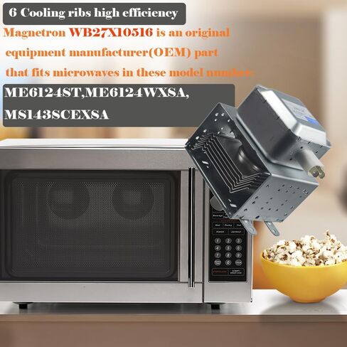 WB27X10516 OM75P-31 Microwave Magnetron Compatible with Samsung Whirlpool GE Tube Compatible OM75S(31) OM75P31ESGN, OM75P(31) WB27X10343, WB27X1114, WB27X1156,W10126794,05200163,14200684,14201717 in Kuwait