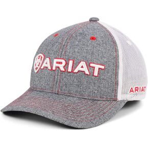 ARIAT Men's Heather Mesh Back Shadow Cap, Gray, One Size
