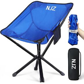Portable Folding Camping Chairs for Adult Backpack Beach Chair Lightweight Compact Outdoor Sport Chair for Hiking, Fishing, Travel, Picnic, Festival Sporting Events Support 200LB（Black）