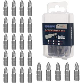 HPHOPE Screwdriver bit set, bit assortment, Torx bits, bit dispenser box 25mm bit set, 1/4 "hexagon socket (T10, 25-Pack)
