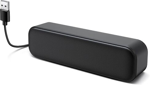 USB Computer Speaker,USB Powered Mini Soundbar Speaker,Laptop Stereo Speakers with Space Saving Design for Computer Laptop Desktop PC Dorm Offce Desk Restaurant in Saudi Arabia