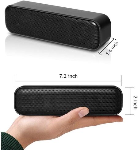 USB Computer Speaker,USB Powered Mini Soundbar Speaker,Laptop Stereo Speakers with Space Saving Design for Computer Laptop Desktop PC Dorm Offce Desk Restaurant in Saudi Arabia