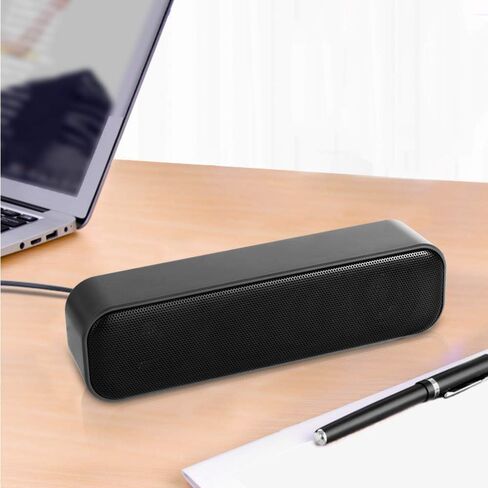 USB Computer Speaker,USB Powered Mini Soundbar Speaker,Laptop Stereo Speakers with Space Saving Design for Computer Laptop Desktop PC Dorm Offce Desk Restaurant in Saudi Arabia