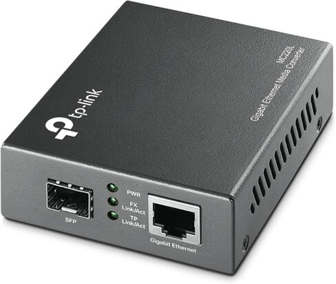 محول الوسائط TP-LINK MC220L Gigabit، فتحة RJ45 بسرعة 1000 ميجابت في الثانية إلى 1000 ميجابت في الثانية SFP تدعم وحدات MiniGBIC، هيكل قابل للتركيب (مجدد معتمد). in Saudi Arabia