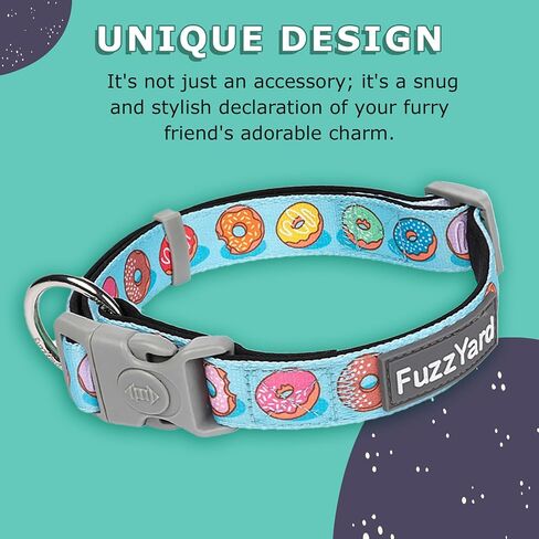 FuzzYard Savanna Dog Collar | Size M | Comfortable Neoprene Pet Collar for Everyday Walking & Training | Ideal Fit for Medium Dogs in Kuwait