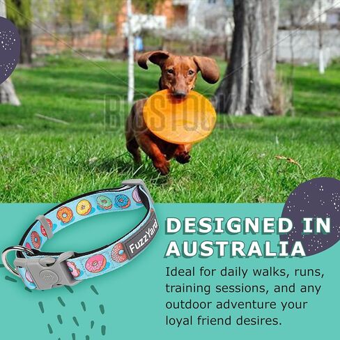 FuzzYard Savanna Dog Collar | Size M | Comfortable Neoprene Pet Collar for Everyday Walking & Training | Ideal Fit for Medium Dogs in Kuwait