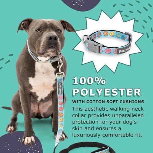 FuzzYard Savanna Dog Collar | Size M | Comfortable Neoprene Pet Collar for Everyday Walking & Training | Ideal Fit for Medium Dogs in Kuwait