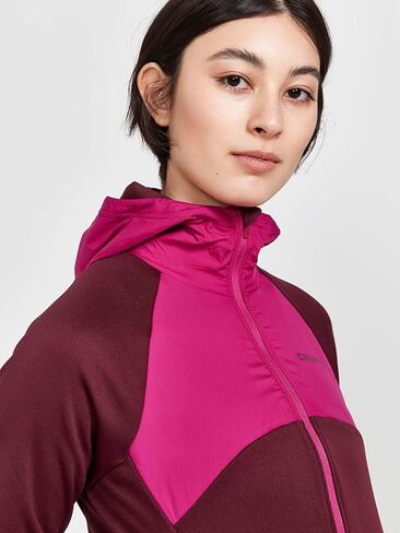 سترة بغطاء للرأس من الجيرسيه ADV Essence للسيدات من Craft Sportswear | سترة للتمرين بسحاب كامل | رائعة للجري في الطقس البارد in Kuwait