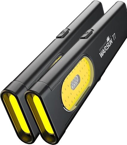 مصباح يدوي LED للجيب متعدد الأوضاع من WARSUN - 675LM، USB-C قابل لإعادة الشحن، IPX4، مادة مزدوجة، ستروب أحمر/أزرق، للحمل اليومي والسفر in Kuwait
