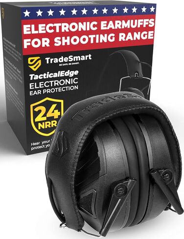 TradeSmart Complete Shooting Eye and Ear Protection: Electronic Earmuffs for Shooting, Range Glasses & Hard Carrying Case in Kuwait