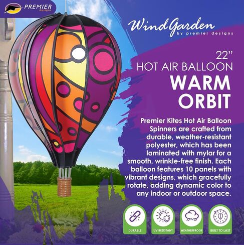 18 in. Hot Air Balloon - Chevron Rainbow in Kuwait