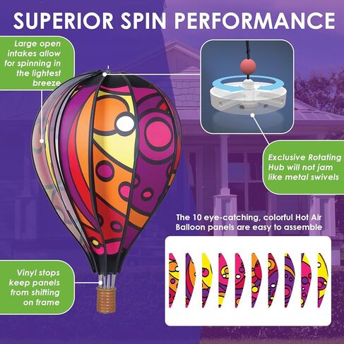18 in. Hot Air Balloon - Chevron Rainbow in Kuwait